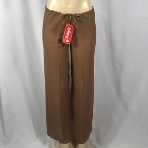 Zuliana Size Medium Brown Beach Cover Up Pants With Tie Waist. New With Tags